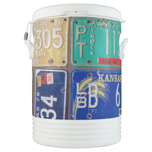 Vintage License Plates Beverage Cooler (Back)