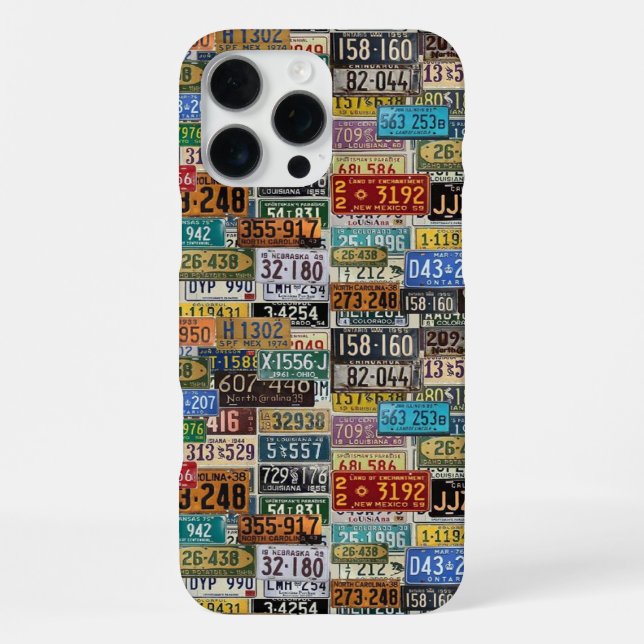 Vintage License Plates Iphone Case (Back)