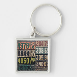 Vintage License Plates Keychain