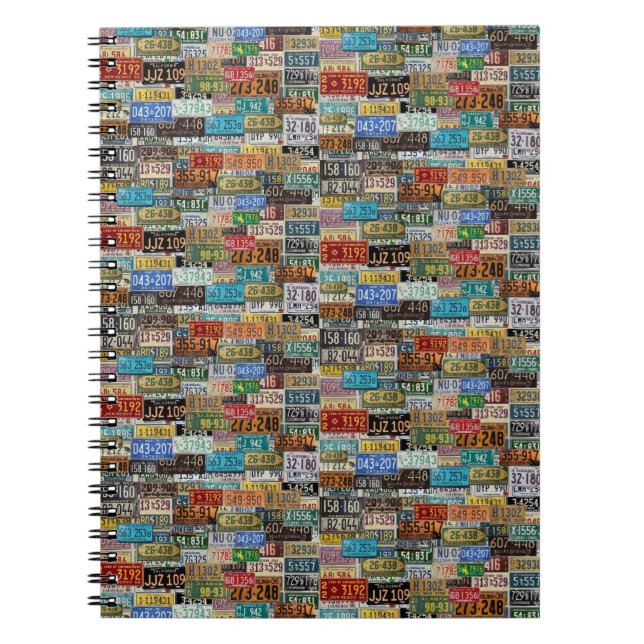 Vintage License Plates Notebook (Front)