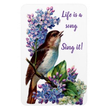 Vintage - Life Is A Song  Sing It!  Magnet by AsTimeGoesBy at Zazzle