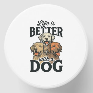 Vintage Life Is Better With a Dog Vector Design_1 Mini Candle Favors