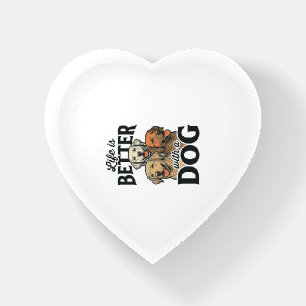Vintage Life Is Better With a Dog Vector Design_1 Paperweight
