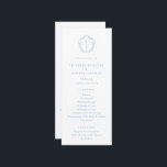 Vintage Light Blue Monogram Crest Wedding Program<br><div class="desc">Regency Era Crest monogram,  wedding program. Vintage inspired Baroque Style Crest in light blue with elegant and classy typography.</div>