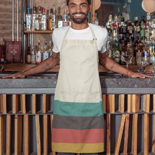 Vintage light color stripes apron