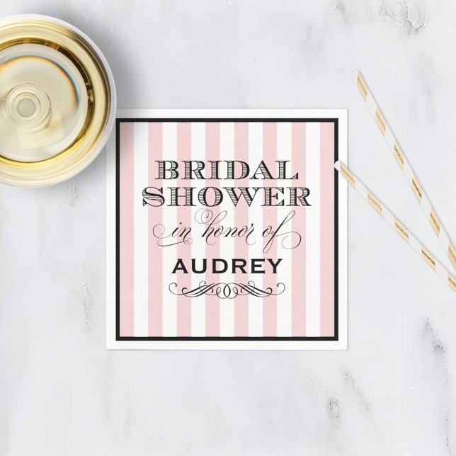 Vintage Light Pink French Bridal Shower Napkins (Creator Uploaded)