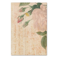 Vintage & Shabby Chic - Sepia Pink Roses Wrapping Paper by Vintage Love