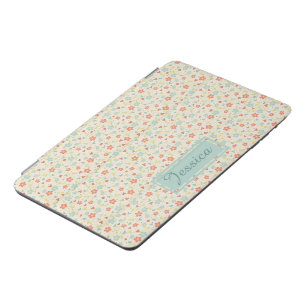 Vintage Light Spring Pretty Floral Personalised iPad Mini Cover