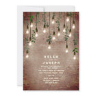 Vintage Lightbulbs Rustic Brick Botanical Wedding