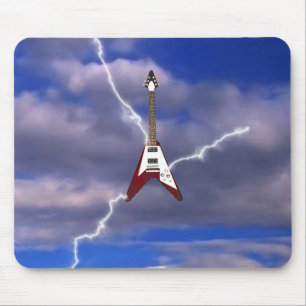 Vintage Lightening V-Body Guitar Mousepad