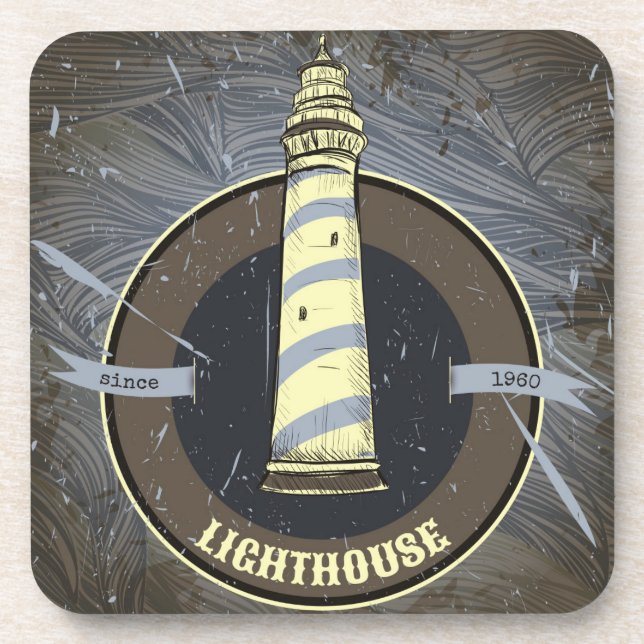 Vintage Lighthouse | 1960 Beverage Coaster (Front)