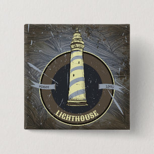 Vintage Lighthouse 1960 Pinback Button