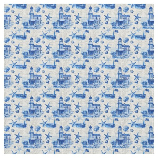 Vintage Lighthouse Art Fabric
