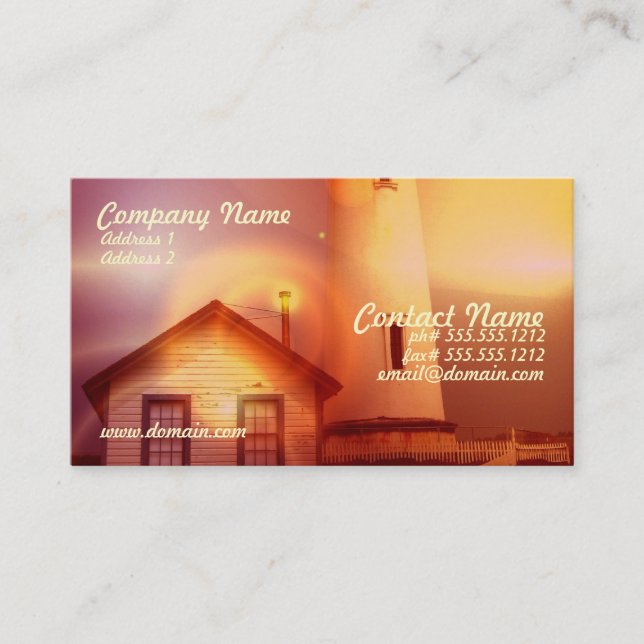 Vintage Lighthouse Business Card (Front)