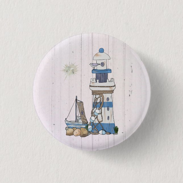 Vintage lighthouse button (Front)