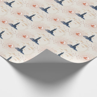 Vintage Lighthouse Illustration Pattern Wrapping P Wrapping Paper