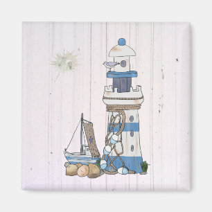 Vintage lighthouse magnet
