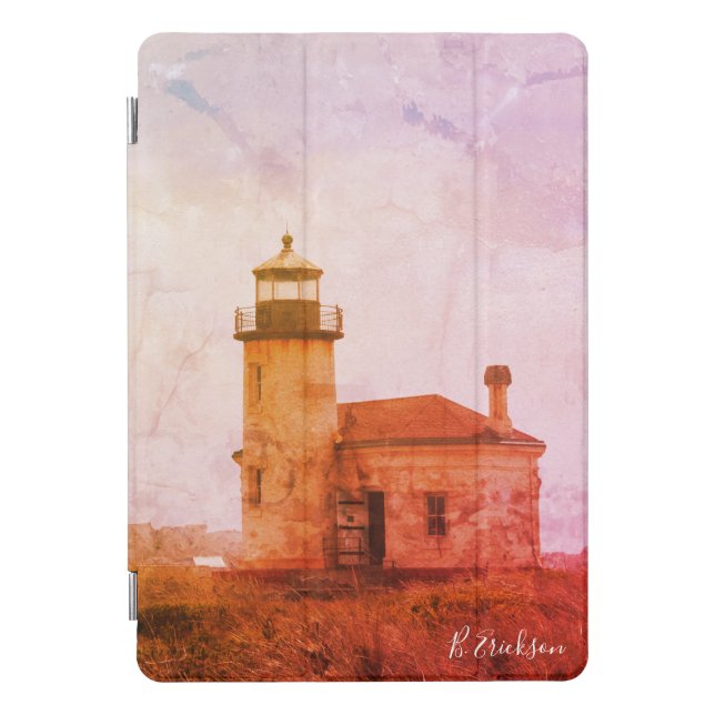 Vintage Lighthouse Personalized iPad Smart Cover (Front)
