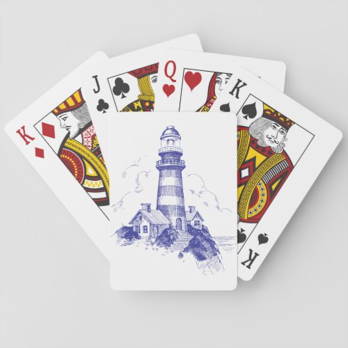 Vintage Lighthouse Playing Cards