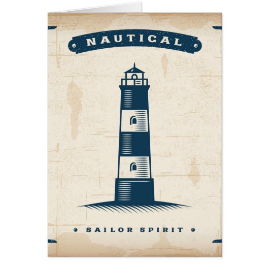 Vintage Lighthouse Poster 1 Cards (Front)