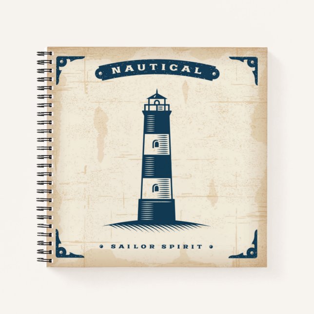 Vintage Lighthouse Poster 1 Notebook (Front)
