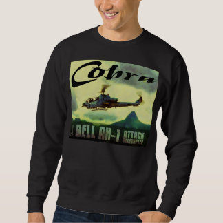 Vintage-Like Glow Painted Bell AH-1 Cobra Design Sweatshirt