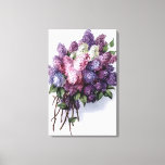 Vintage Lilac Bouquet Stretched Canvas Print at Zazzle