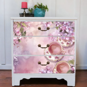 Vintage Lilac Spring Coffee Decoupage Print Tissue Paper