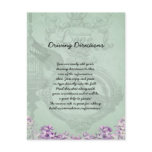 Vintage Lilacs Locket Informational Sheet Enclosure Card