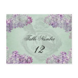 Vintage Lilacs Locket Table Number Postcard