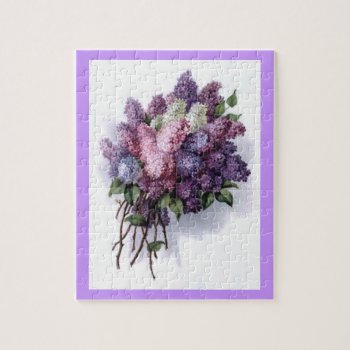 Vintage Lilacs Puzzle by Sara_Valor at Zazzle