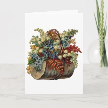 Vintage Lilies Of The Valley & Forget Me Nots  Card by AsTimeGoesBy at Zazzle