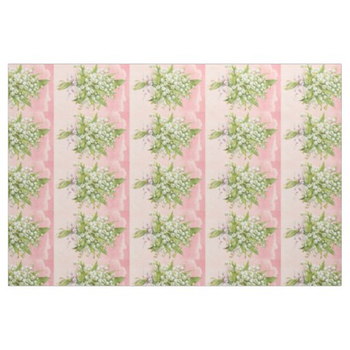 Vintage Lilly of The Valley Fabric