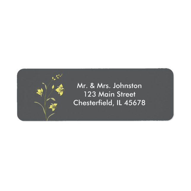 Vintage Lily Address label (Front)