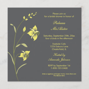 Vintage Lily Bridal Shower Invitation