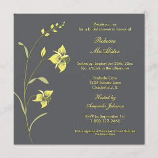 Vintage Lily Bridal Shower Invitation