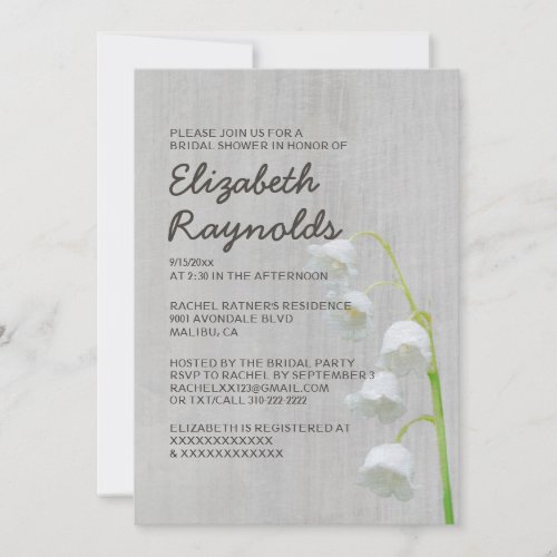 Vintage Lily of the Valley Bridal Shower Invites