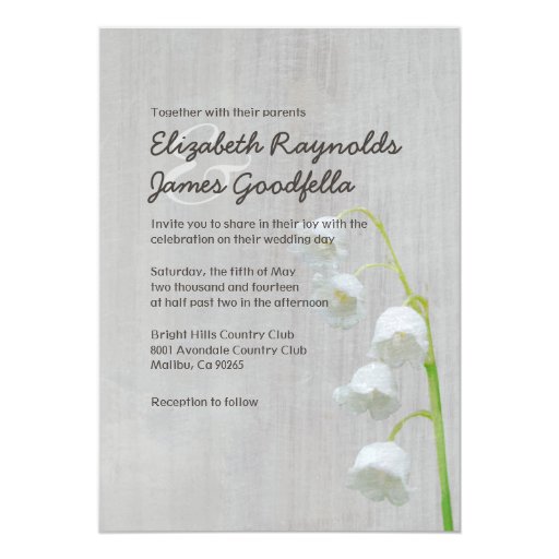 Lily Of The Valley Wedding Invitations 4