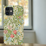 Vintage Lily Pattern William Morris iPhone 12 Case<br><div class="desc">A vintage iPhone case with a design by William Morris (1834-1896),  Golden Lily (c. 1896). A pattern from the arts and crafts period of entwined lily flowers with golden edges,  green leaves and other wildflowers.</div>