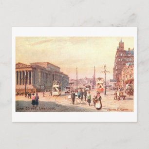 Vintage Lime Street in Liverpool Postcard