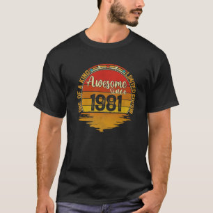 Vintage Limited Edition Awesome Since 1981 41Th Bi T-Shirt