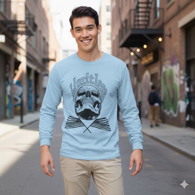Vintage Limitless Skull Long Sleeve T-Shirt (Creator Uploaded)