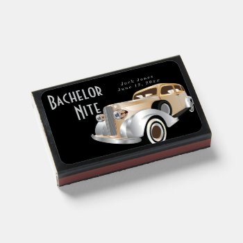 Vintage Limo Bachelor Nite  Matchboxes by Wedding_Trends at Zazzle