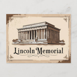 Vintage Lincoln Memorial Postcard