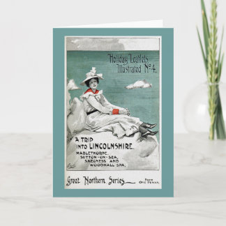 Vintage Lincolnshire, UK, Holiday Leaflet Card