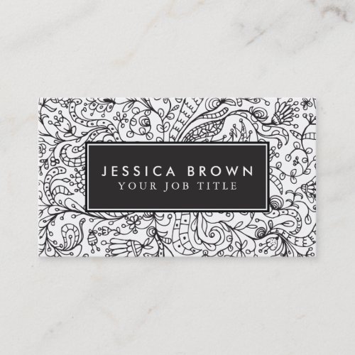 Vintage line art Business Card Template