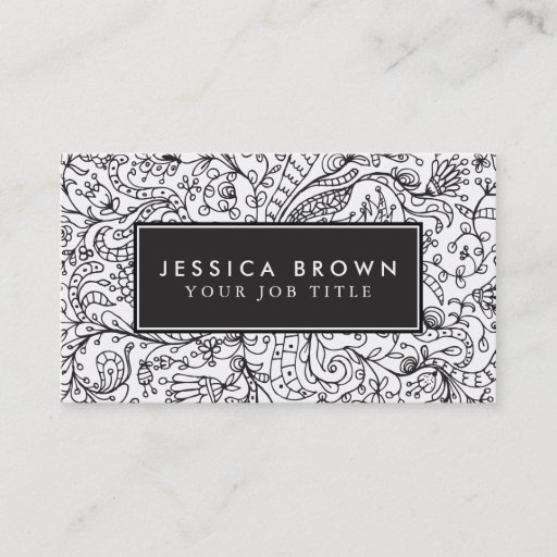Customizable Vintage line art Business Card Template