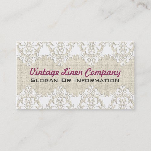 Vintage Linen And Lace Business Cards