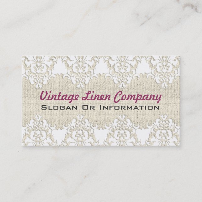 Vintage Linen And Lace Business Cards (Front)