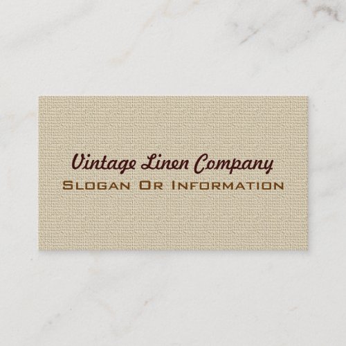 Vintage Linen Background Business Cards